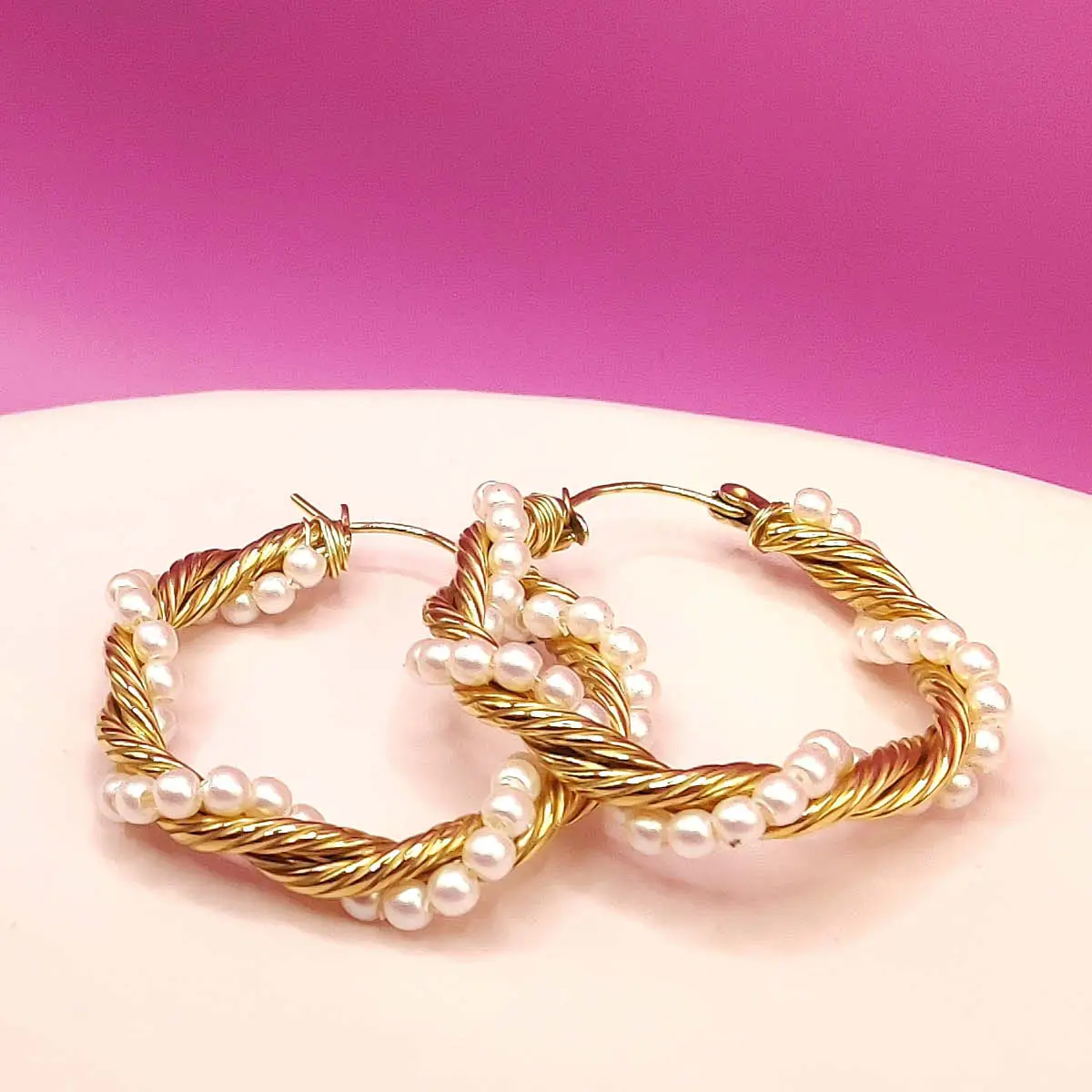 Pearl Swirl Hoops - Bild 3