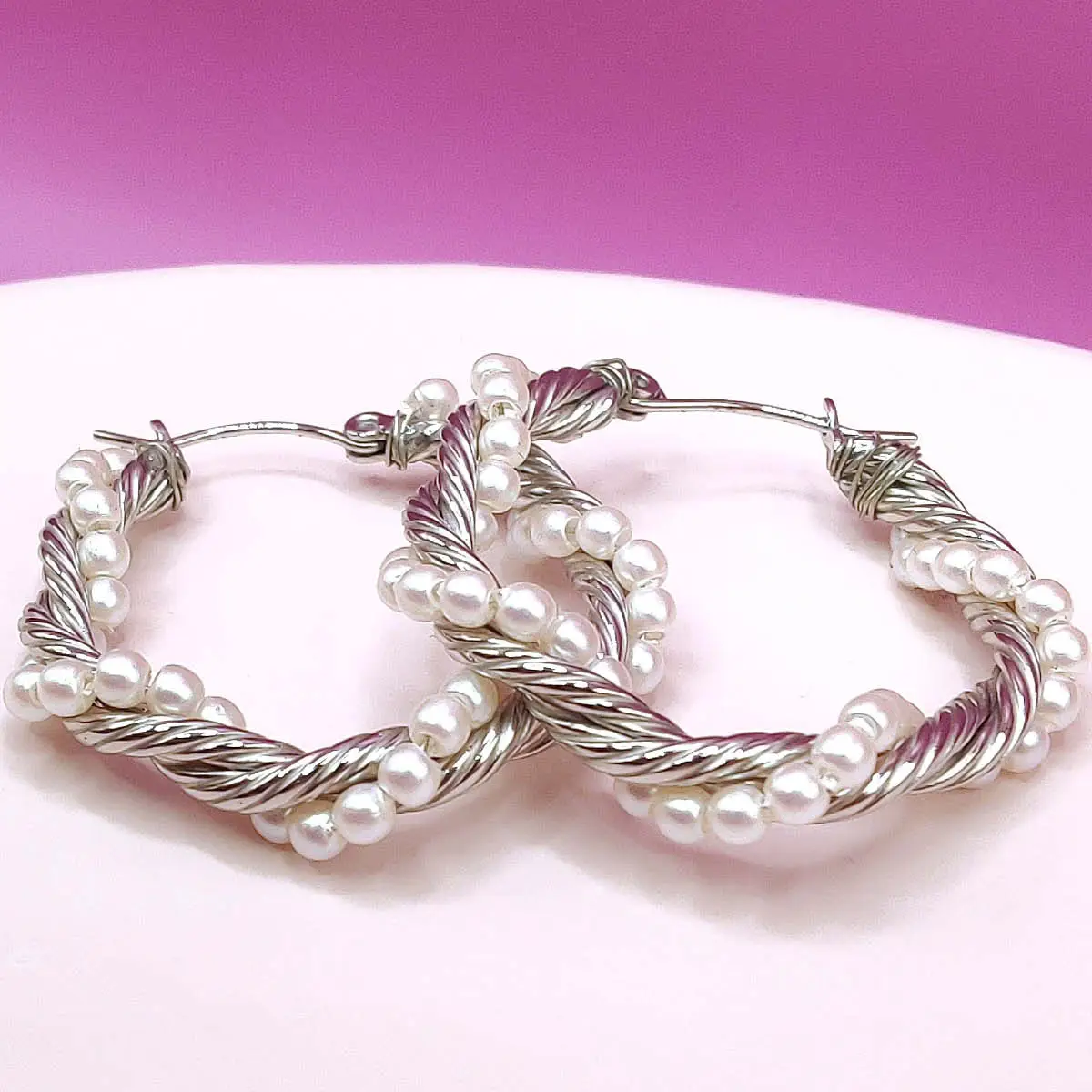 Pearl Swirl Hoops - Bild 7